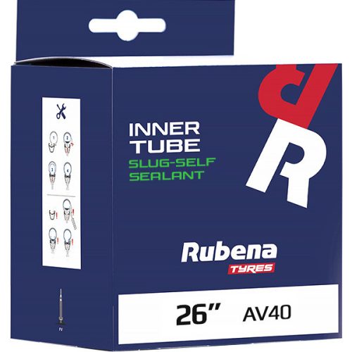 47/62-559 26x1,75-2,45 AV40 Slug Self Sealant Rubena kerékpár tömlő
